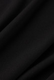 White Fashion Casual Solid Patchwork Hot Drill O Neck T-Shirts