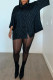 Dark Green Fashion Street Letter Turndown Collar Tops