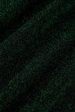Green Fashion Sexy Solid Basic O Neck Short Sleeve Evening Dress