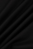Black Fashion Sexy Solid Hollowed Out O Neck Sleeveless Dress