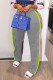 Grey Fashion Street Solid Patchwork Flounce Regular High Waist Pencil Solid Color Bottoms