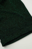 Green Fashion Sexy Solid Basic O Neck Short Sleeve Evening Dress