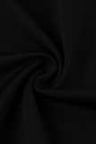 Black Fashion Sexy Solid Hollowed Out O Neck Sleeveless Dress