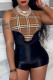 Black Fashion Casual Plaid Print O Neck Sleeveless Two Pieces