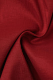 Red Fashion Solid Patchwork With Bow O Neck Evening Dress