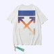 White Fashion Casual Print O Neck T-Shirts