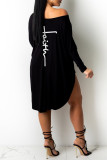 Watermelon Red Casual Street Solid Patchwork Asymmetrical O Neck Long Sleeve Two Pieces