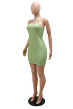Red Fashion Sexy Solid See-through Backless Spaghetti Strap Sleeveless Dress Dresses