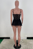 Red Fashion Sexy Solid See-through Backless Spaghetti Strap Sleeveless Dress