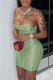 Green Fashion Sexy Solid See-through Backless Spaghetti Strap Sleeveless Dress Dresses