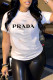 Milky Casual Fashion Print Letter O Neck T-Shirts