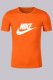 Orange Fashion Casual Print Letter O Neck T-Shirts