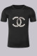 Black Fashion Casual Print Letter O Neck T-Shirts