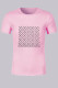 Pink Fashion Street Print Letter O Neck T-Shirts