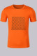 Orange Fashion Street Print Letter O Neck T-Shirts