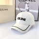 White Fashion Street Letter Embroidered Hat