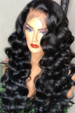 Black Fashion Casual Solid Patchwork Wigs