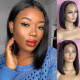 Black Fashion Brazilian Straight Short Bob Lace Front Wigs