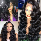 Black Fashion Casual Solid Patchwork Wigs