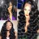 Black Fashion Casual Solid Patchwork Wigs