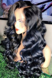 Black Fashion Casual Solid Patchwork Wigs