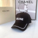 Black Fashion Street Letter Embroidered Hat