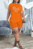 Blue Casual Solid Patchwork Frenulum Hot Drill O Neck Short Sleeve Two Pieces