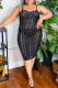 Tibetan Blue Fashion Sexy Plus Size Patchwork See-through Backless Spaghetti Strap Sleeveless Dress