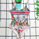 Pink Fashion Sexy Print Backless Letter Swimwears