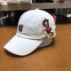 White Fashion Street Letter Character Embroidered Hat