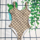 Light Yellow Fashion Sexy Letter Backless Swimwears
