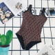 Black Fashion Sexy Letter Patchwork Backless Swimwears