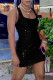 Black Sexy Casual Solid Basic U Neck Vest Dress Dresses