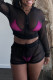 Black Fashion Sexy Solid See-through Swimwears Four-piece set (Without Paddings)