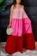 Pink Sexy Solid Patchwork Spaghetti Strap Sling Dress Dresses