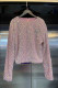 Pink Fashion Celebrities Solid Sequins O Neck Tops