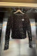 Black Fashion Celebrities Solid Sequins O Neck Tops