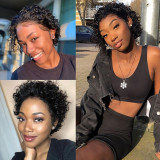 Black Fashion Casual Solid Patchwork Wigs