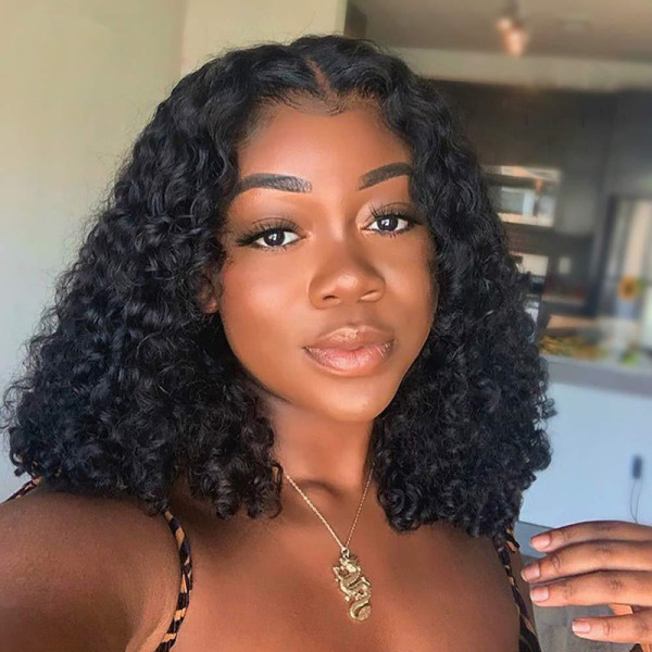 Black Fashion Casual Solid Patchwork Wigs