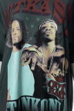 Purple Casual Street Print Patchwork O Neck T-Shirts