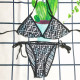 Black Fashion Sexy Print Bandage Swimwears
