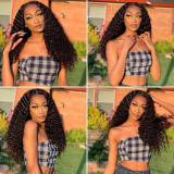 Black Fashion Casual Solid Patchwork Wigs