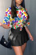 Black Fashion Casual Letter Print Basic Turndown Collar Short Sleeve Two Pieces