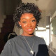 Black Fashion Casual Solid Patchwork Wigs