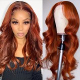 Tangerine Red Fashion Casual Solid Patchwork Wigs