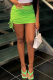 Green Sexy Solid Draw String Skinny Pencil Solid Color Bottoms