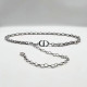 Silver Fashion Street Patchwork Letter Waist Chain