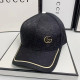 Black Fashion Street Letter Patchwork Hat