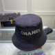 Black Fashion Street Letter Patchwork Hat