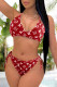 Red Fashion Sexy Print Letter Swimwears